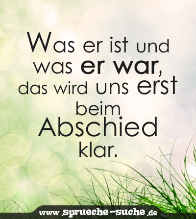 spruch wird beim abschied klar