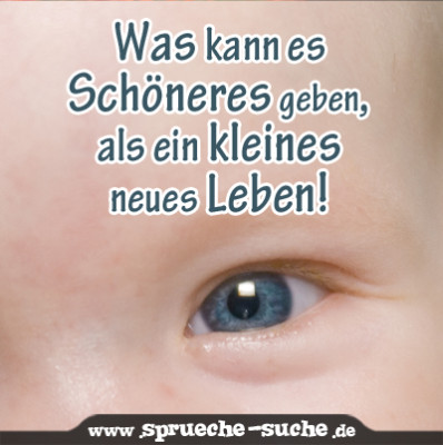 Was kann es Schöneres geben, als ein kleines neues Leben! SprücheSuche
