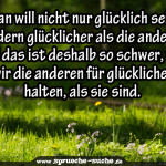 Man will nicht nur glücklich sein, sondern glücklicher als die anderen. Und das ist deshalb so schwer, weil wir die anderen für glücklicher halten, als sie sind.