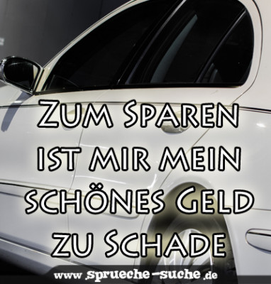 Zum Sparen ist mir mein schönes Geld zu Schade SprücheSuche