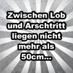 Zwischen Lob und Arschtritt liegen nicht mehr als 50cm...