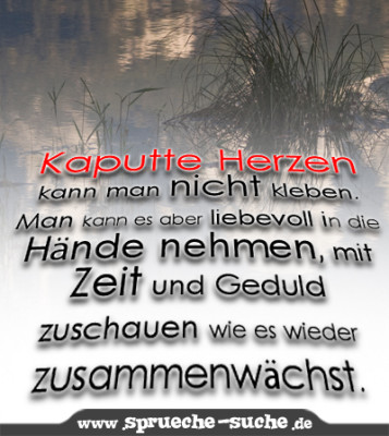 Kaputte Herzen kann man nicht kleben. Man kann es aber liebevoll in die
