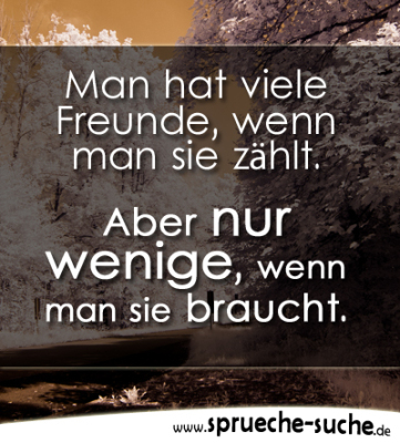 Man hat viele Freunde, wenn man sie zählt...