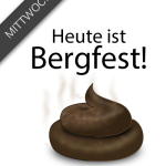 Lustiger Spruch mit Bild zum Mittwoch - Heute ist Bergfest!