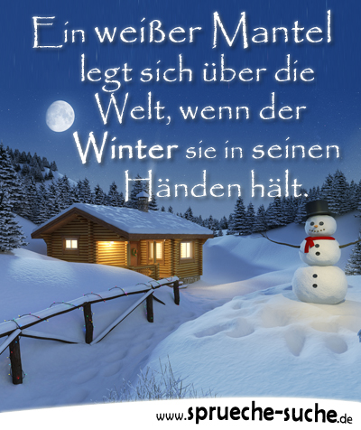 Ein weißer Mantel legt sich über die Welt, wenn der Winter sie in seinen Händen hält.