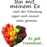 Bin mit meinem Ex nach der Scheidung sogar noch einmal essen gewesen. Es gab Trennkost…