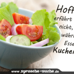 Hoffentlich erfährt mein Salat nicht, dass ich während des Essens an Kuchen denke