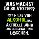 Was machst du Silvester? Mit Hilfe von Alkohol das aktuelle Jahr aus dem Gedächtnis löschen.