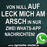 Von Null auf leck mich am Arsch in nur zwei Whats-App Nachrichten!