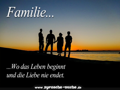 Familie - Wo das Leben beginnt und die Liebe nie endet.