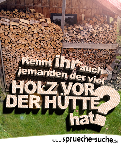 Holz vor der Hütte