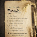 Rezept für Freude - Alles zusammen mischen und gemeinsam genießen