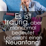 Spruch Neuanfang - Frau packt ihre Koffer