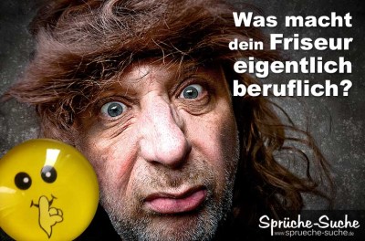 Spruchbild zerzauste Haare Männer