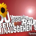 3d Spruchbild mit Sonnenblume