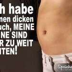 Spruchbild mit dicken Bauch