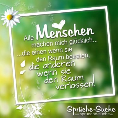 Spruchbild über liebe und böse Menschen