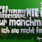 3D Spruchbild über Beherrschung verlieren