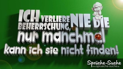 3D Spruchbild über Beherrschung verlieren