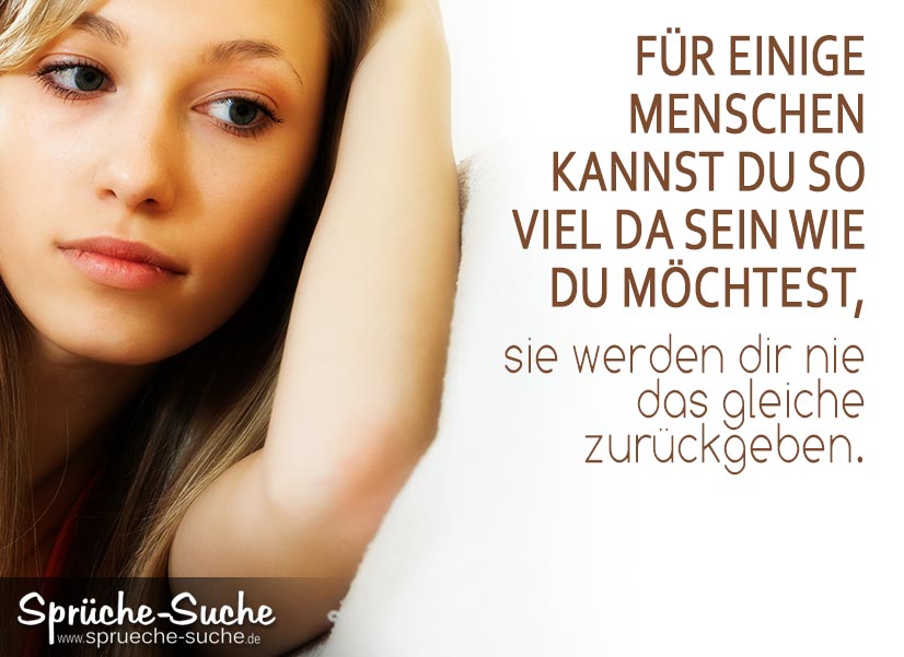 Zurückbekommen was man gegeben hat - nachdenkliche Sprüche