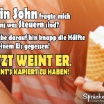 Spruchbild-Vergleich Eis und Steuern