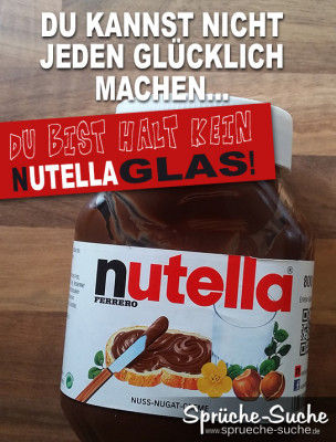 Nutellaglas mit lustigem Spruch