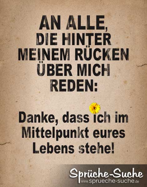 Hinter Rücken reden Sprüche SprücheSuche