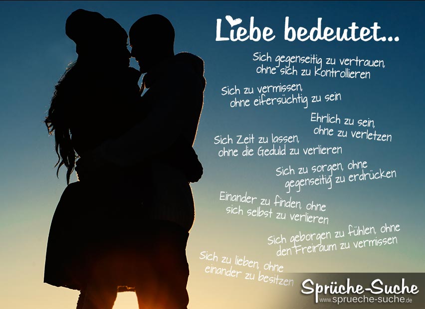 Spruch liebe und vertrauen