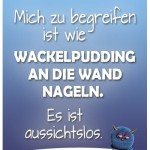 Lustiger Spruch mit Wackelpudding