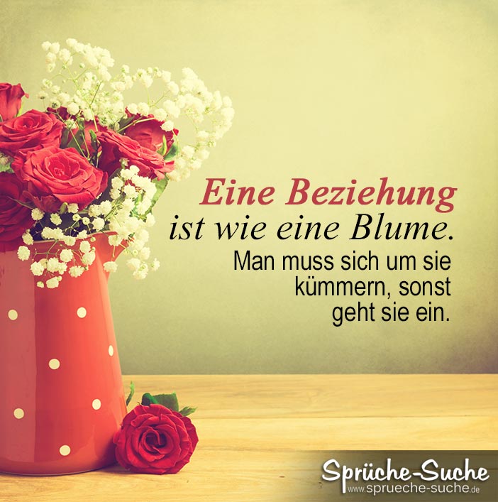 Beziehung Sprüche - Eine Beziehung ist wie eine Blume - Sprü