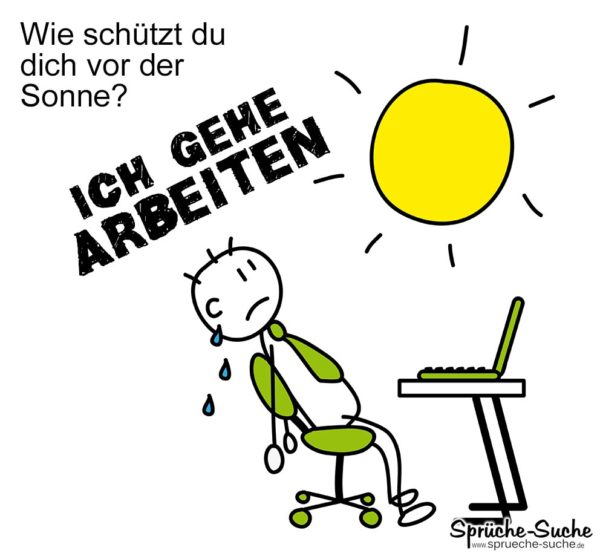 Lustige Sprüche - Schutz vor der Sonne