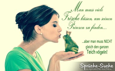 Prinzessin küsst grünen Frosch mit Krone