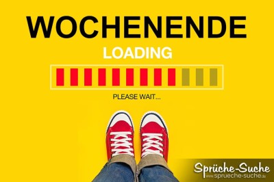 Cooles gelbes Schild zum Wochenende