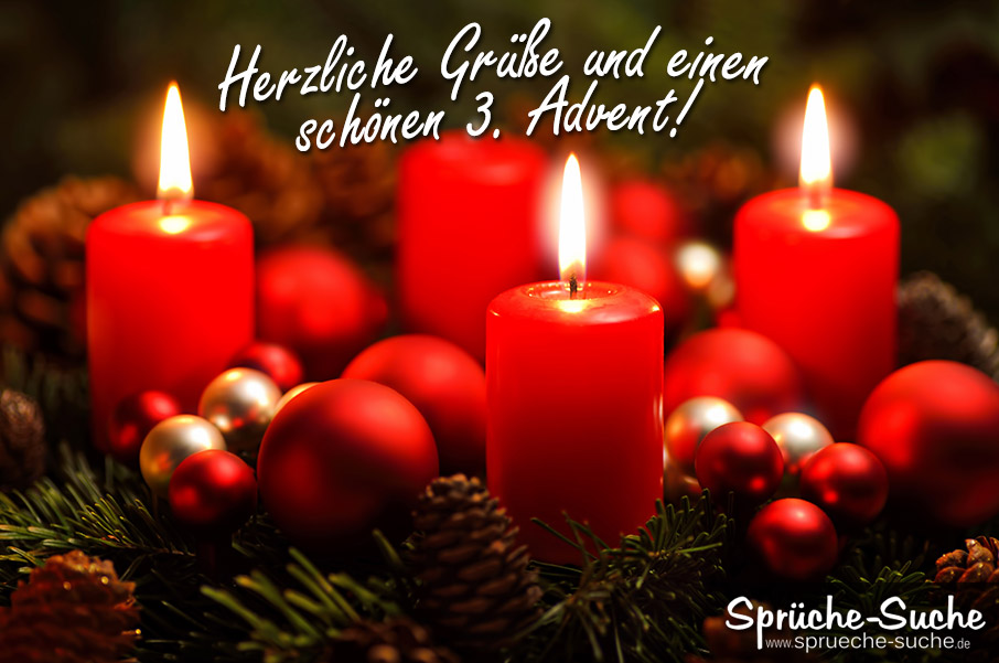 32+ Schoene dritte advent bilder , 3. Advent Karte mit Spruch SprücheSuche