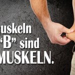 Speckhüfte als lustiges Spruchbild über Bauchmuskeln