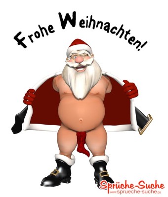 halbnackter Weihnachtsmann aus lustige Weihnachtskarte