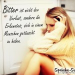 Enttäuschte Frau Spruch