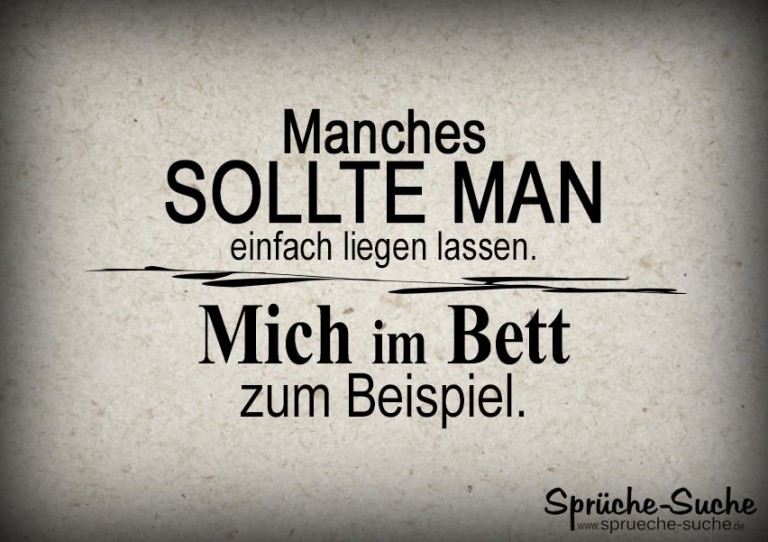 MüdeSprüche Im Bett lassen...