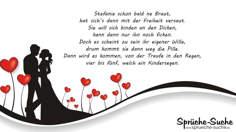 Lustiger Reim Hochzeit für die Braut
