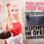 Kuchen im Ofen vergessen - verbrannt