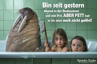 Lustige Badewanne Sprüche - abnehmen