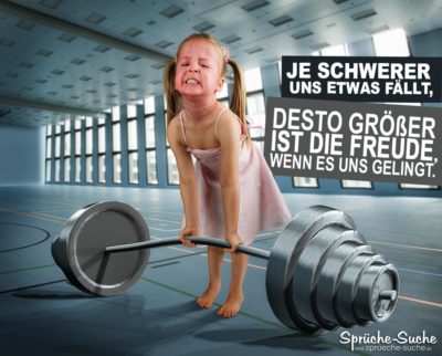 Kleines Mädchen beim Gewichtheben - Eine unlösbare Aufgabe?