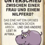 Witz: Was ist der Unterschied zwischen einer Frau und einem Nilpferd - Witz