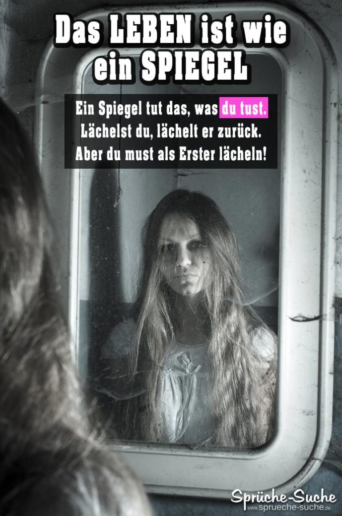 Sprüche zum Nachdenken Das Leben ist wie ein Spiegel
