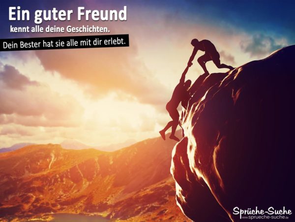 Freundschaftsspruch mit Bergsteiger an Felswand