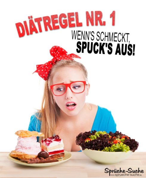 Diät Regel - Lustiger Spruch abnehmen