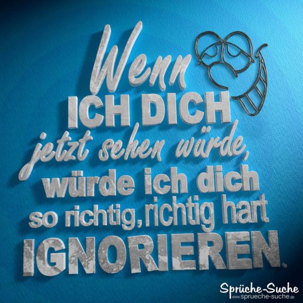 Ignorieren - Spruch 3D