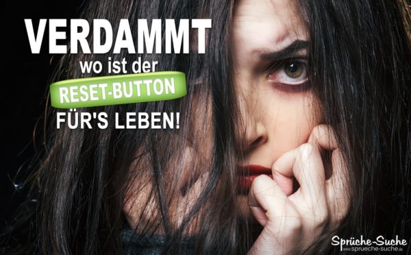 Reset-Button Leben Spruchbild