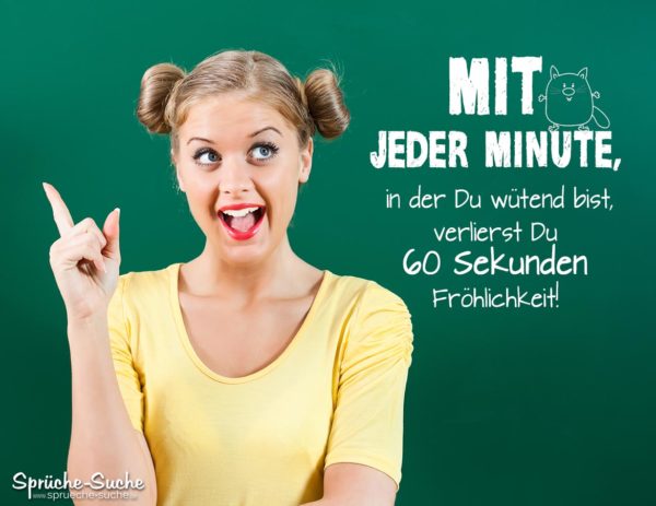 Spruch zum Nachdenken über das Leben - Wütend sein