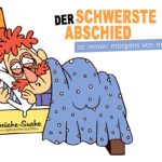 Der schwerste Abschied - Lustige Sprüche müde sein | mann liegt müde im Bett und will nicht aufstehen